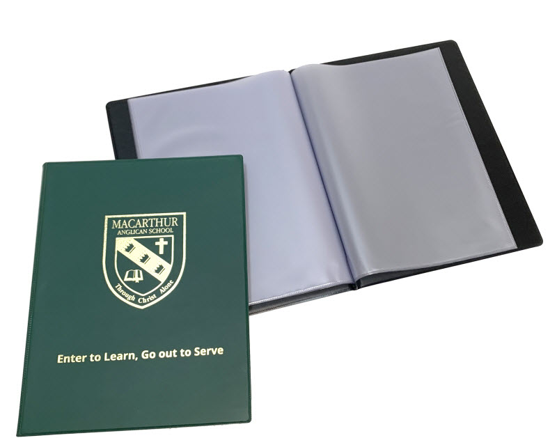 Binder with clear sleeves