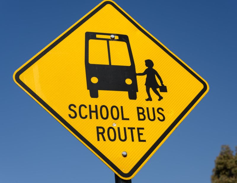 Acme Preston - Stationery support for schools School bus stop signage