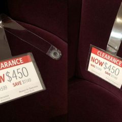 Customised retail ticket pockets
